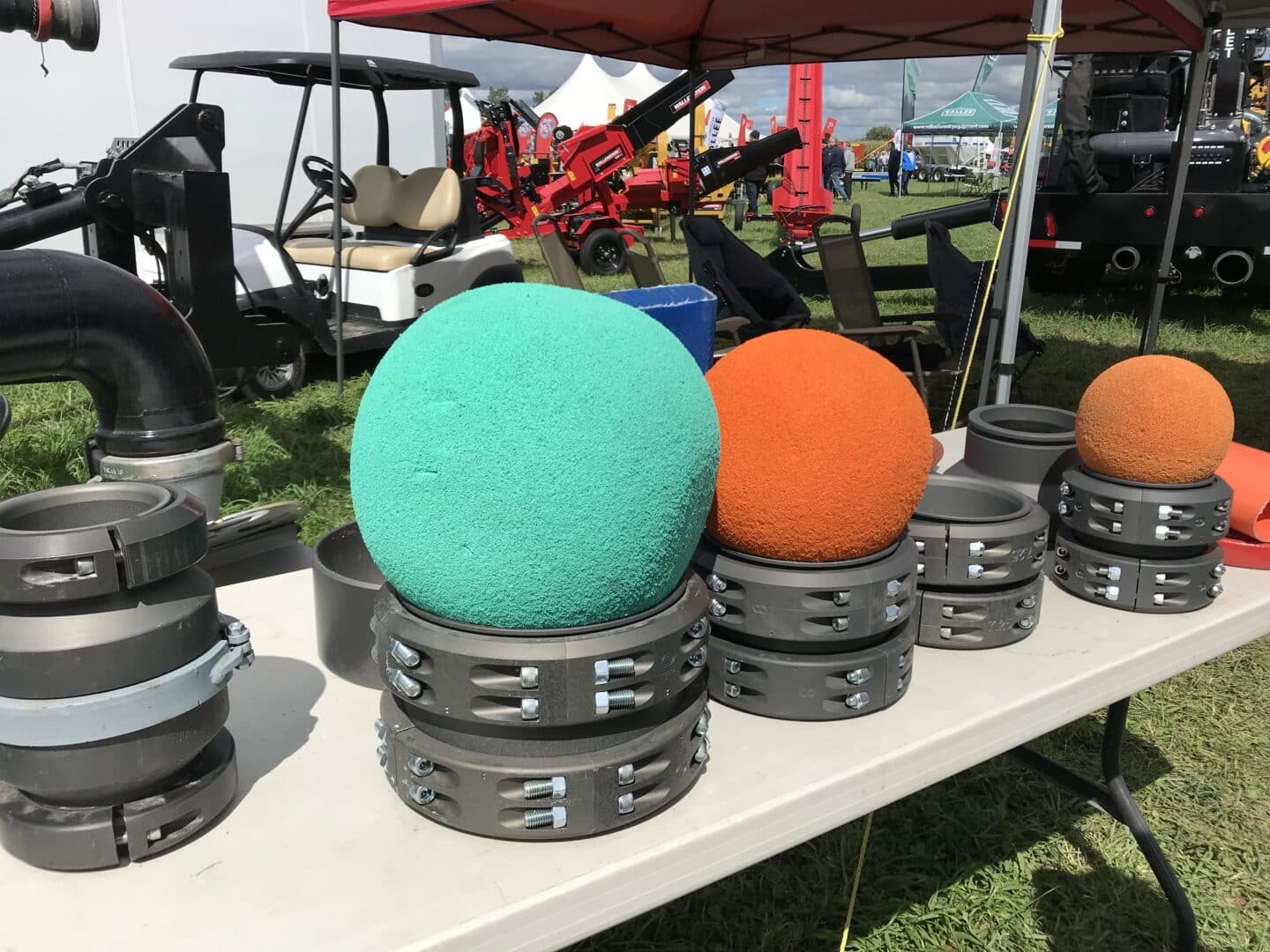 Agricultural equipment using compressed air